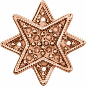 14K Rose Gold 1 mm Round Accented Star Earring Mounting