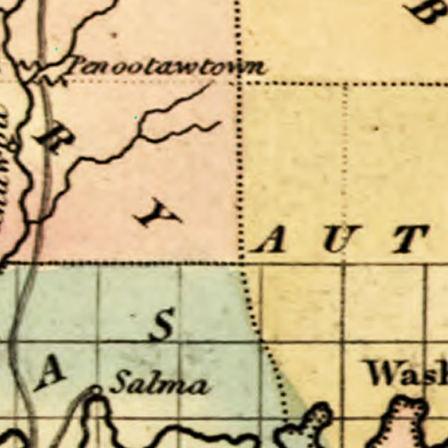 Vintage Map of Alabama 1826