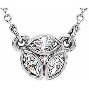 Sterling Silver 1/5 CTW Natural Diamond 16-18" Necklace