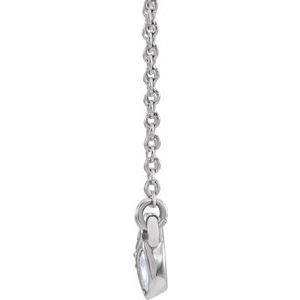 14K White Gold 1/5 CTW Natural Diamond 16-18" Necklace