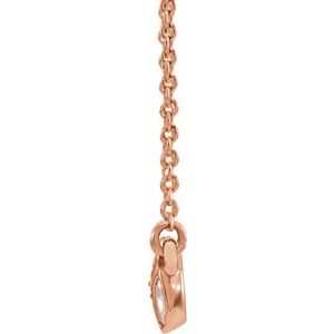 14K Rose Gold 1/5 CTW Natural Diamond 16-18" Necklace