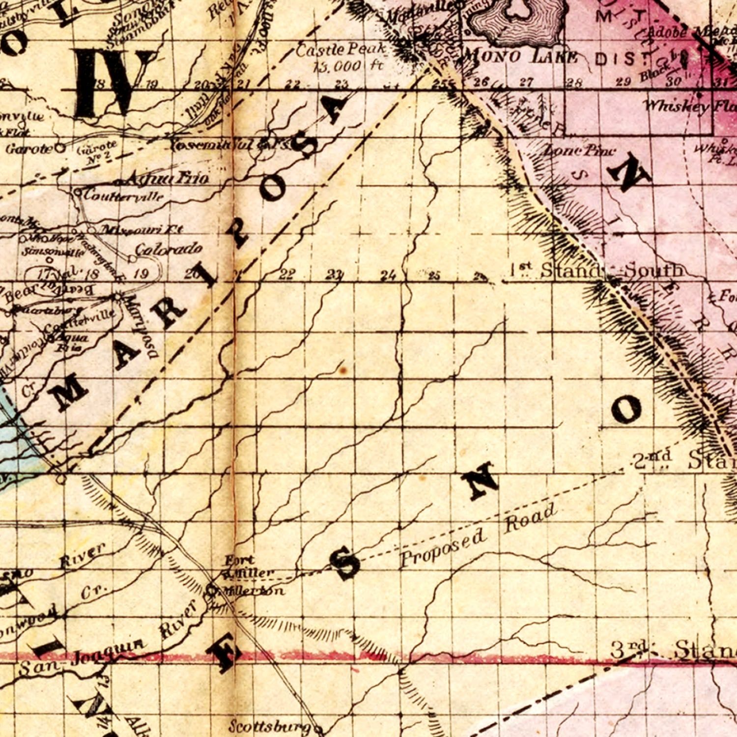 Vintage Map of California 1867