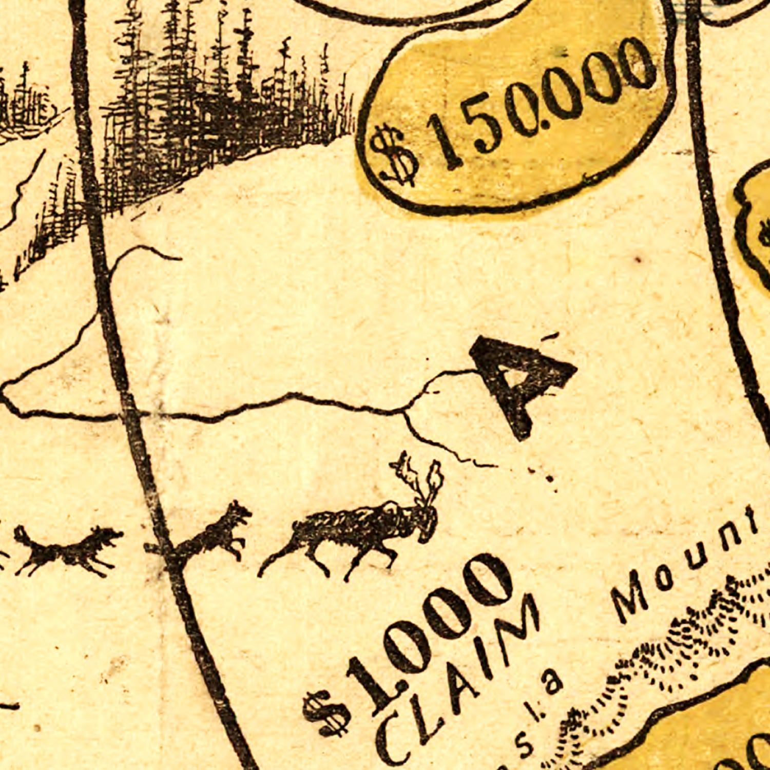 Vintage Map of Alaska 1897