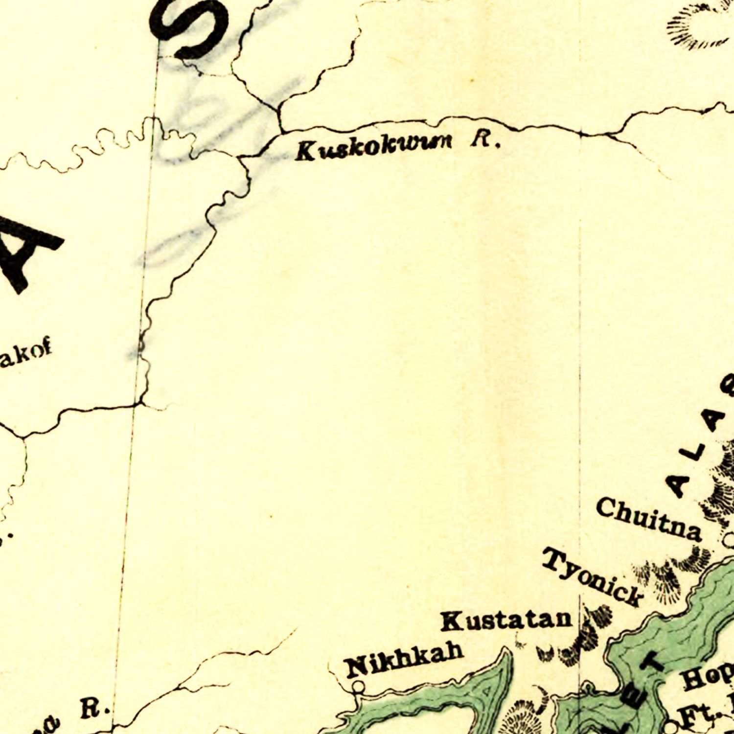Vintage Map of Alaska 1897