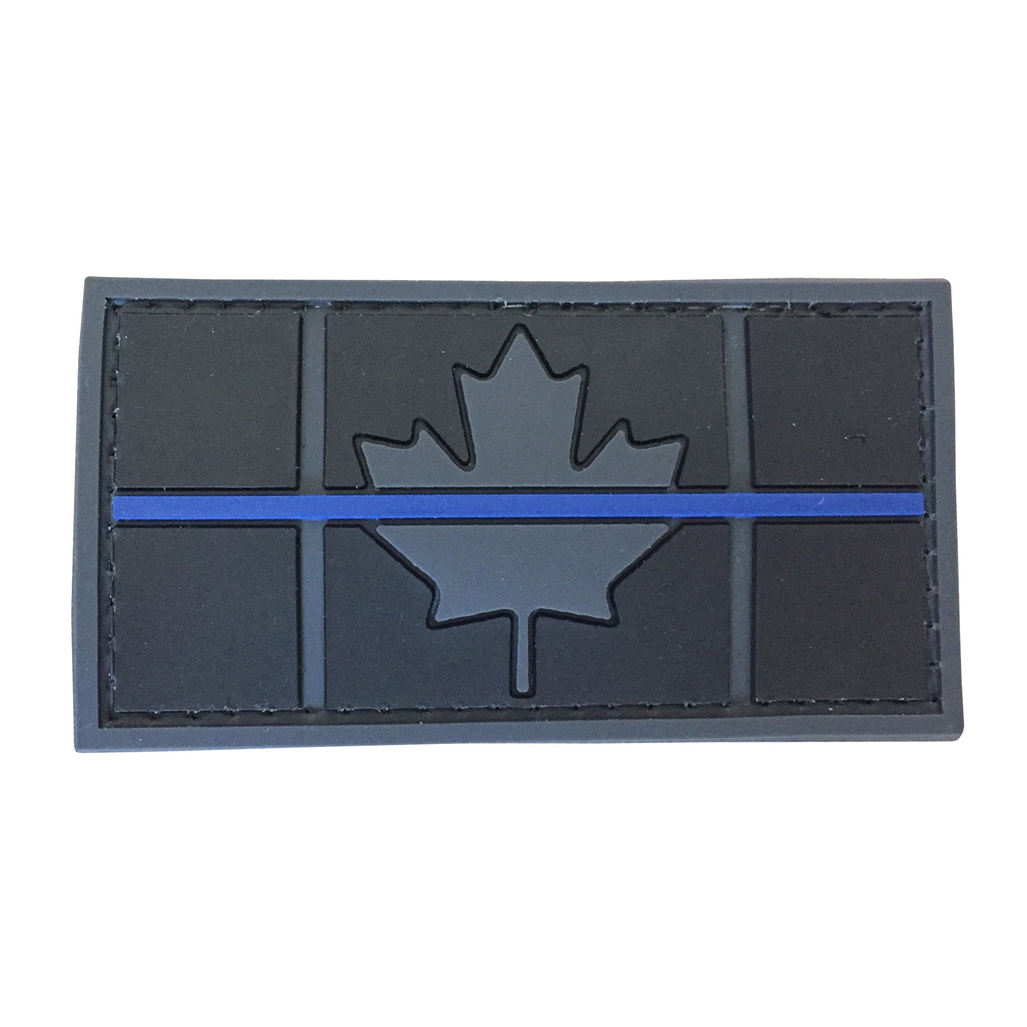 Canada Flag PVC Patch with Thin Blue Line