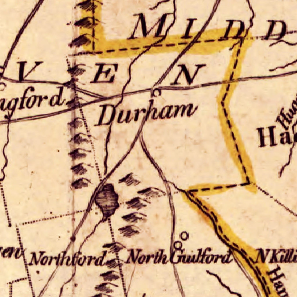 Vintage Map of Connecticut 1795