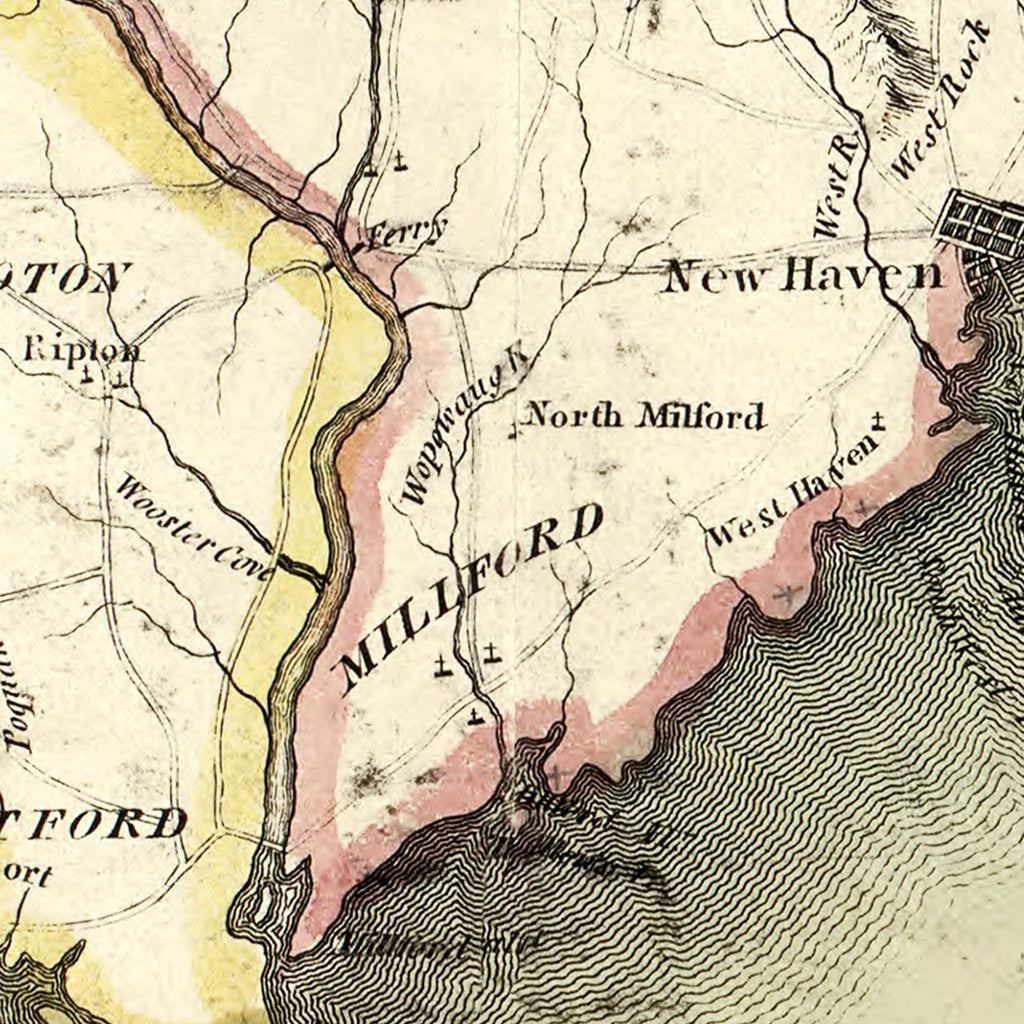 Vintage Map of New York 1815