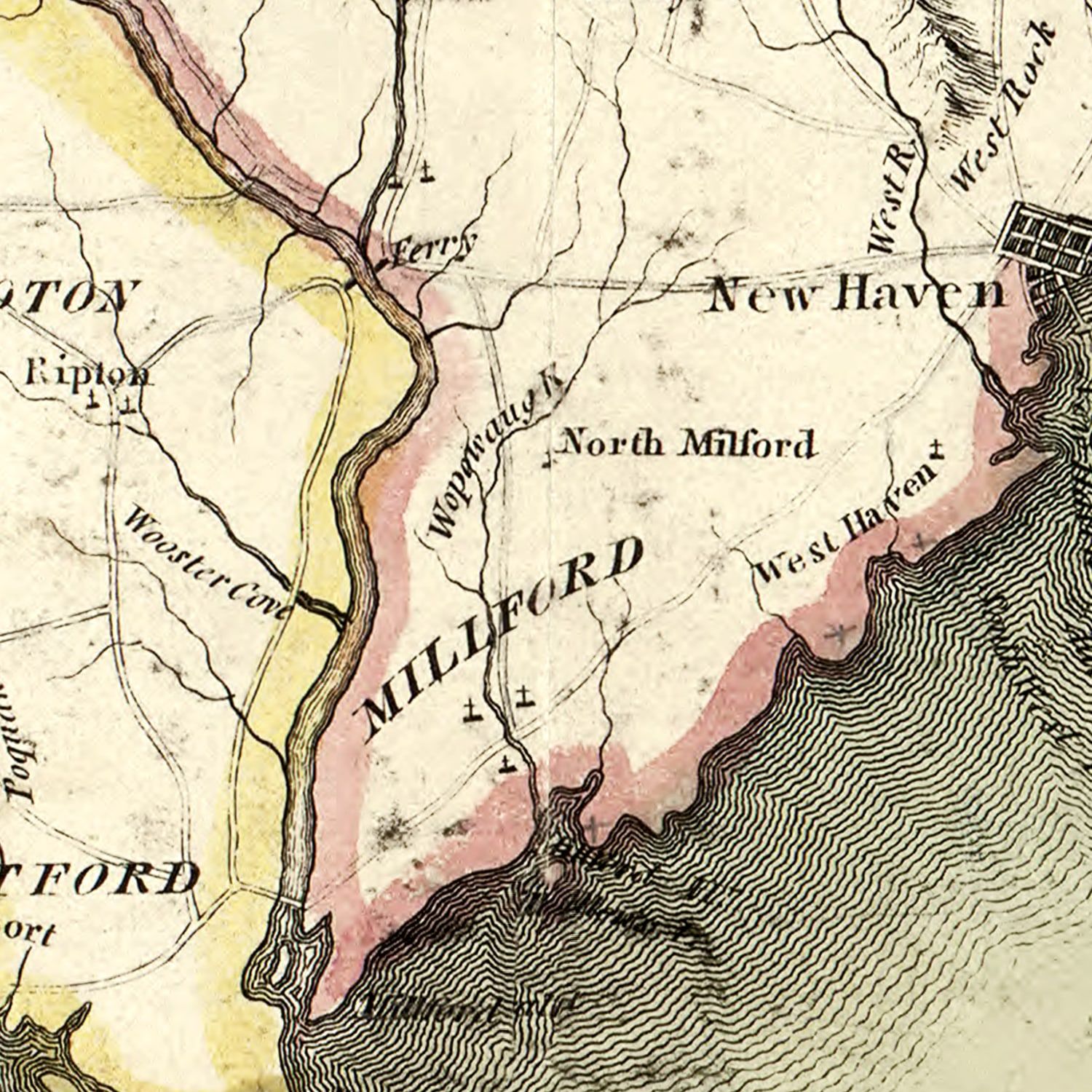 Vintage Map of New York 1815
