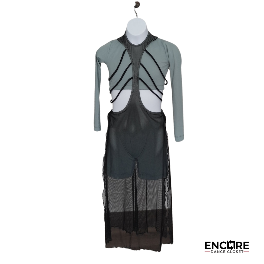 Sage Crop Top & Mesh Skirt
