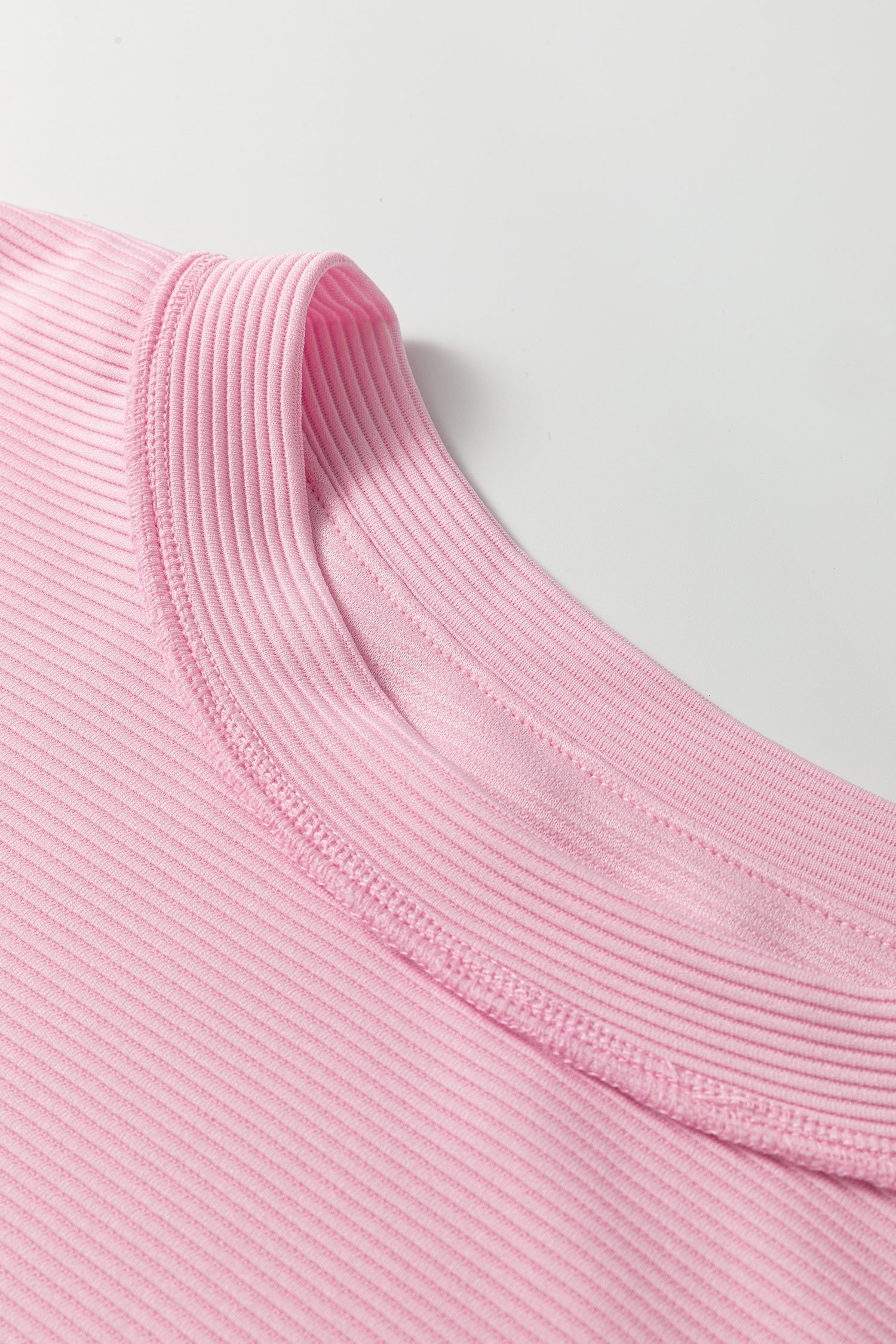 Plus Size Solid Ribbed Drop Shoulder Top