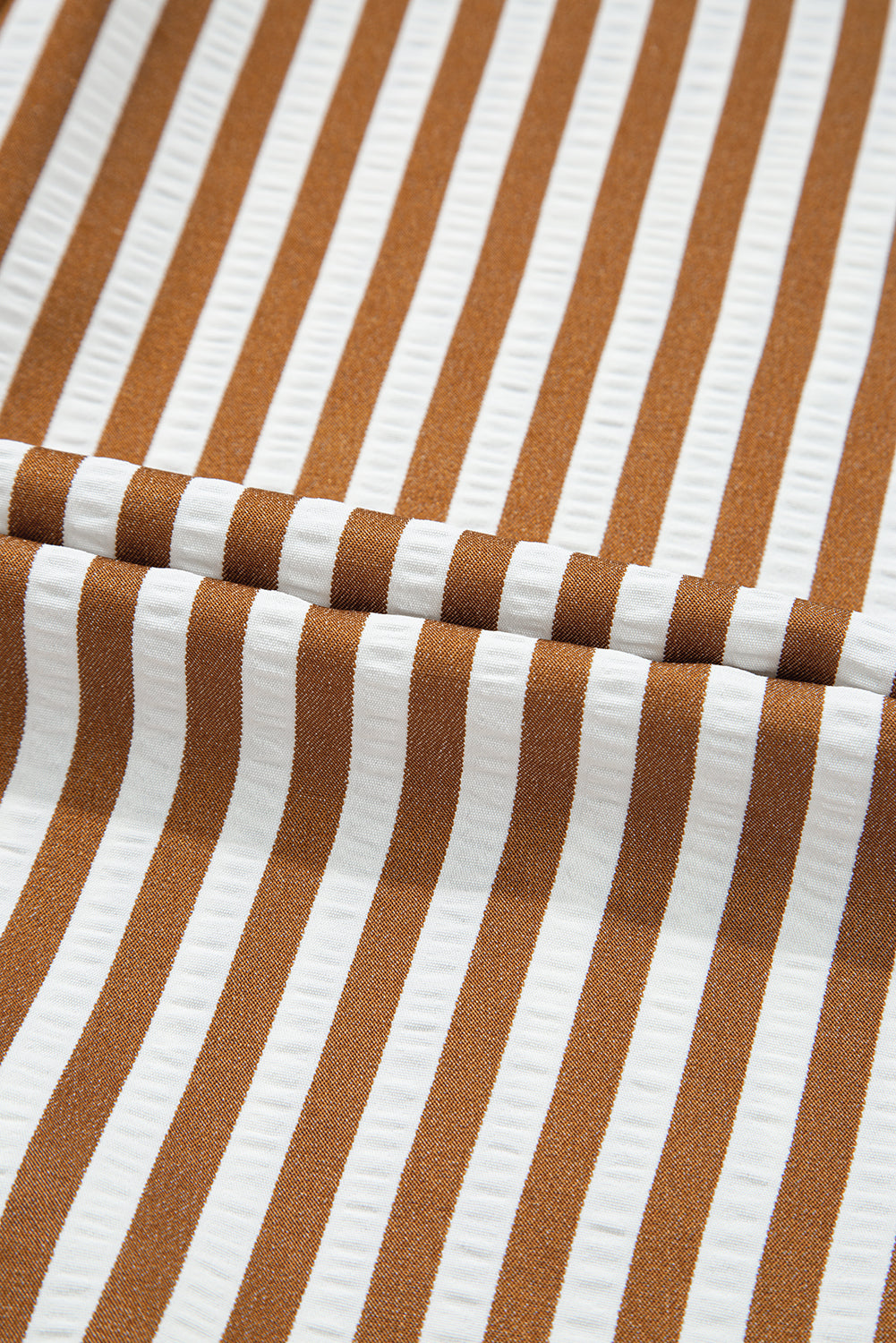 Stripe Ruffle Hem Long Sleeve Mini Dress
