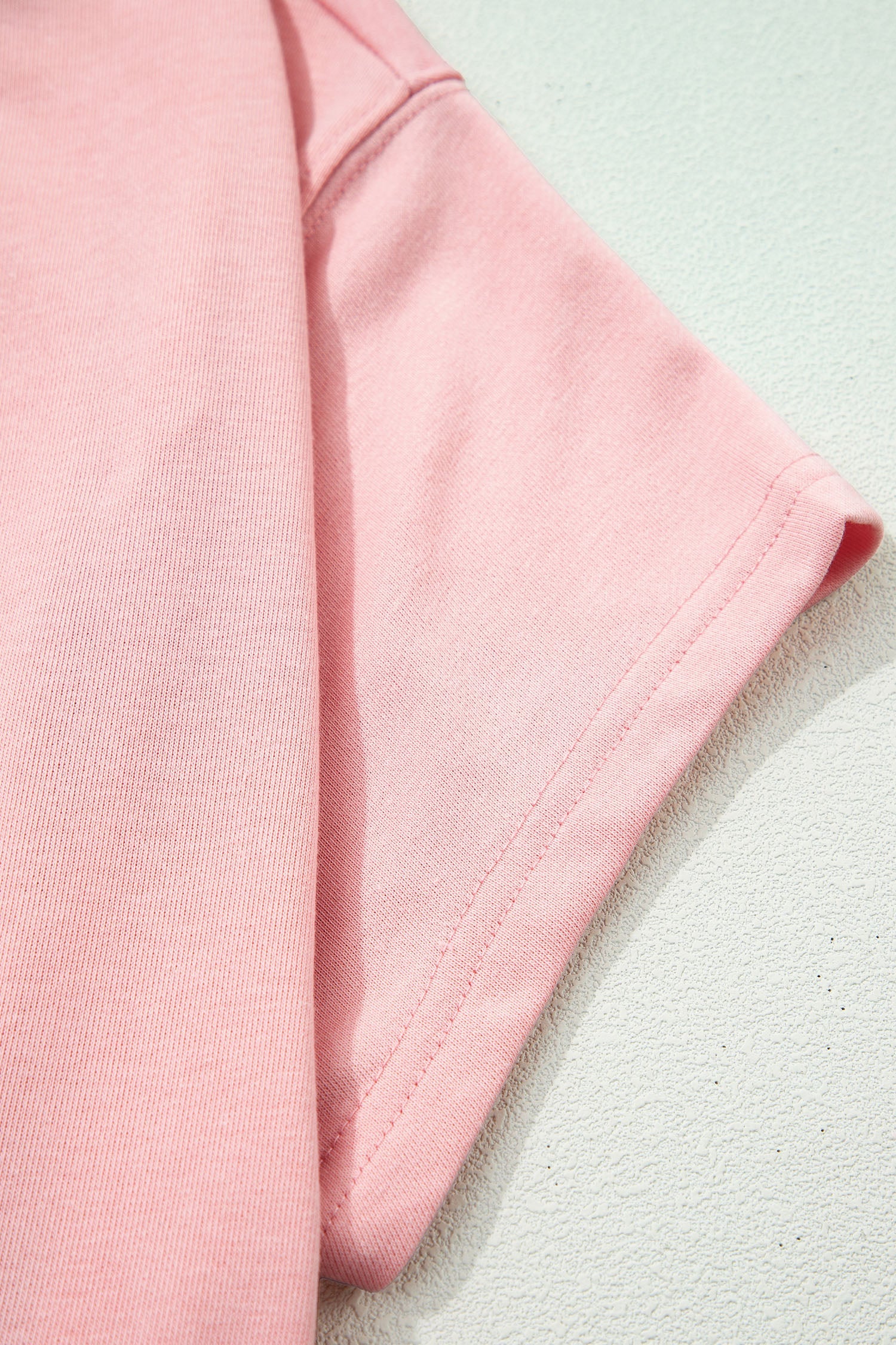 Solid Tee & Wide Leg Raw Hem Pants Set