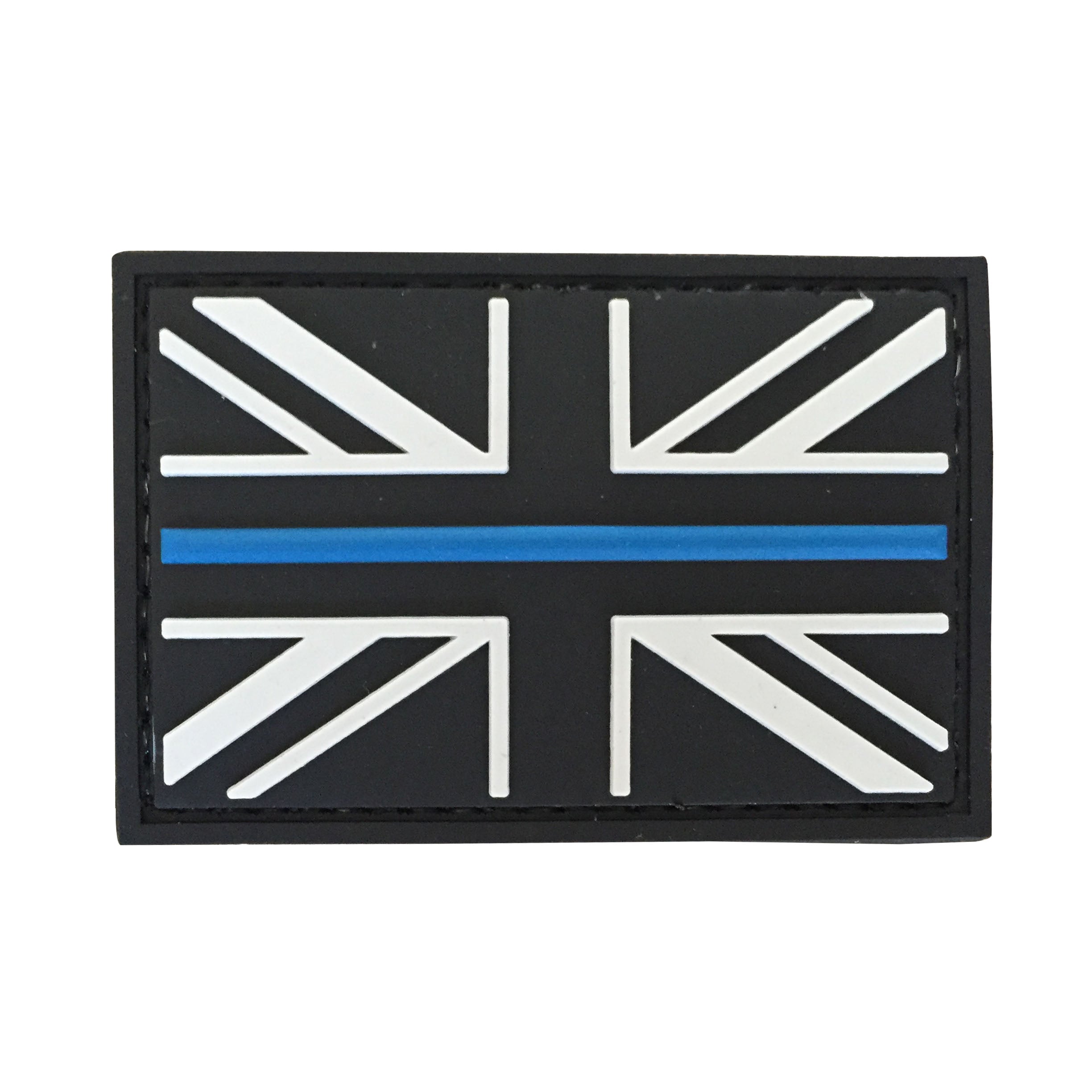 UK Flag PVC Patch with Thin Blue Line