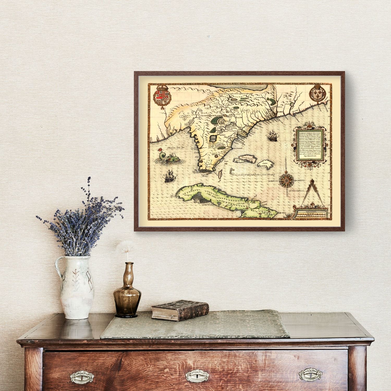 Vintage Map of Florida 1591