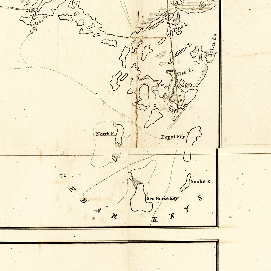 Vintage Map of Florida 1846