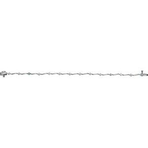 14K White Gold 1 CTW Natural Diamond Line 7" Bracelet – image 3
