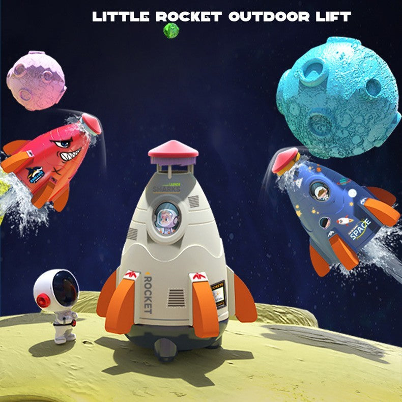 Kids Space Rocket Sprinkler – Spinning Water Spray Toy for Outdoor Fun