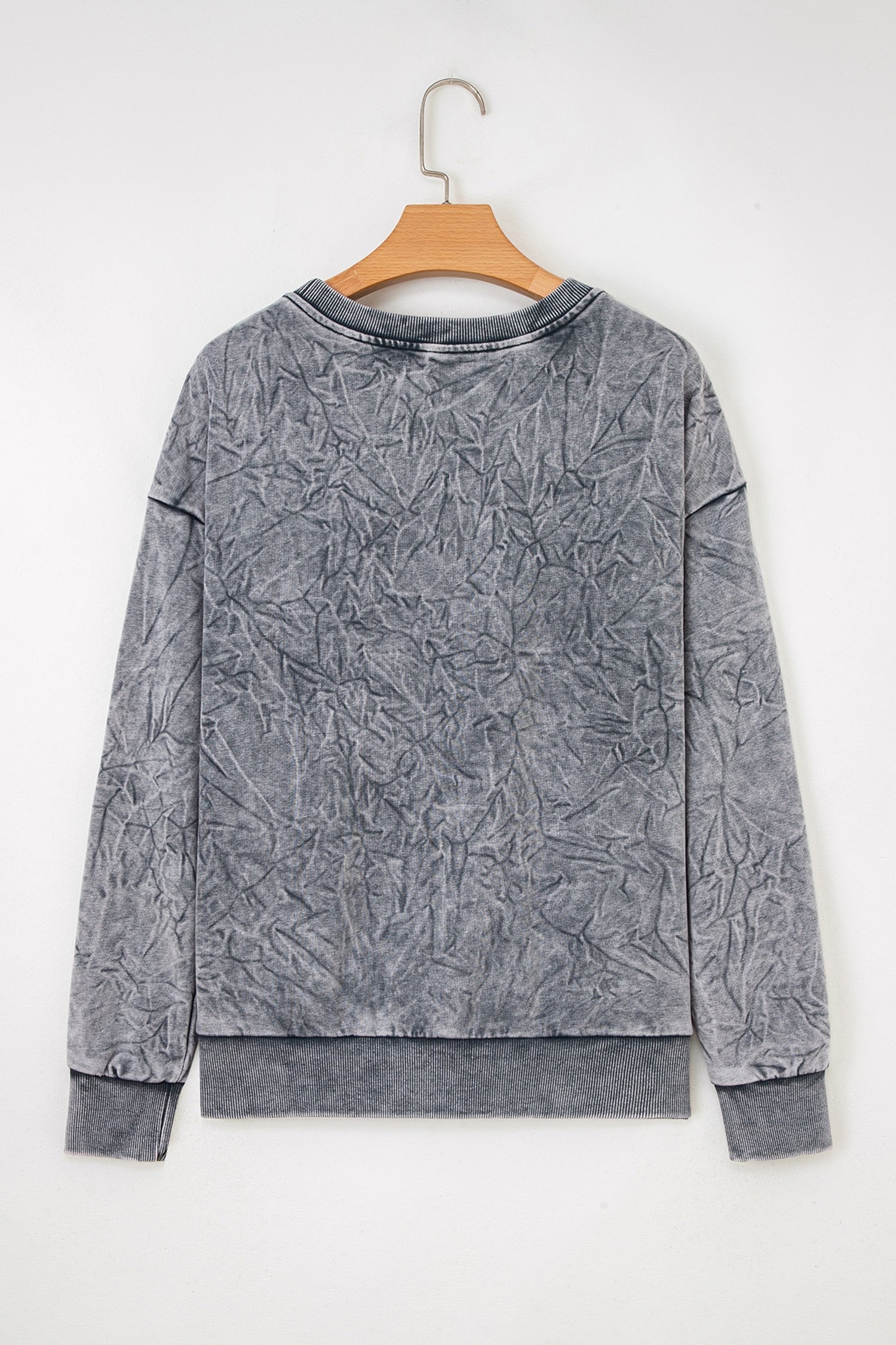 Saved by Grace Embroidered Mineral Wash Loose Sweatshirt