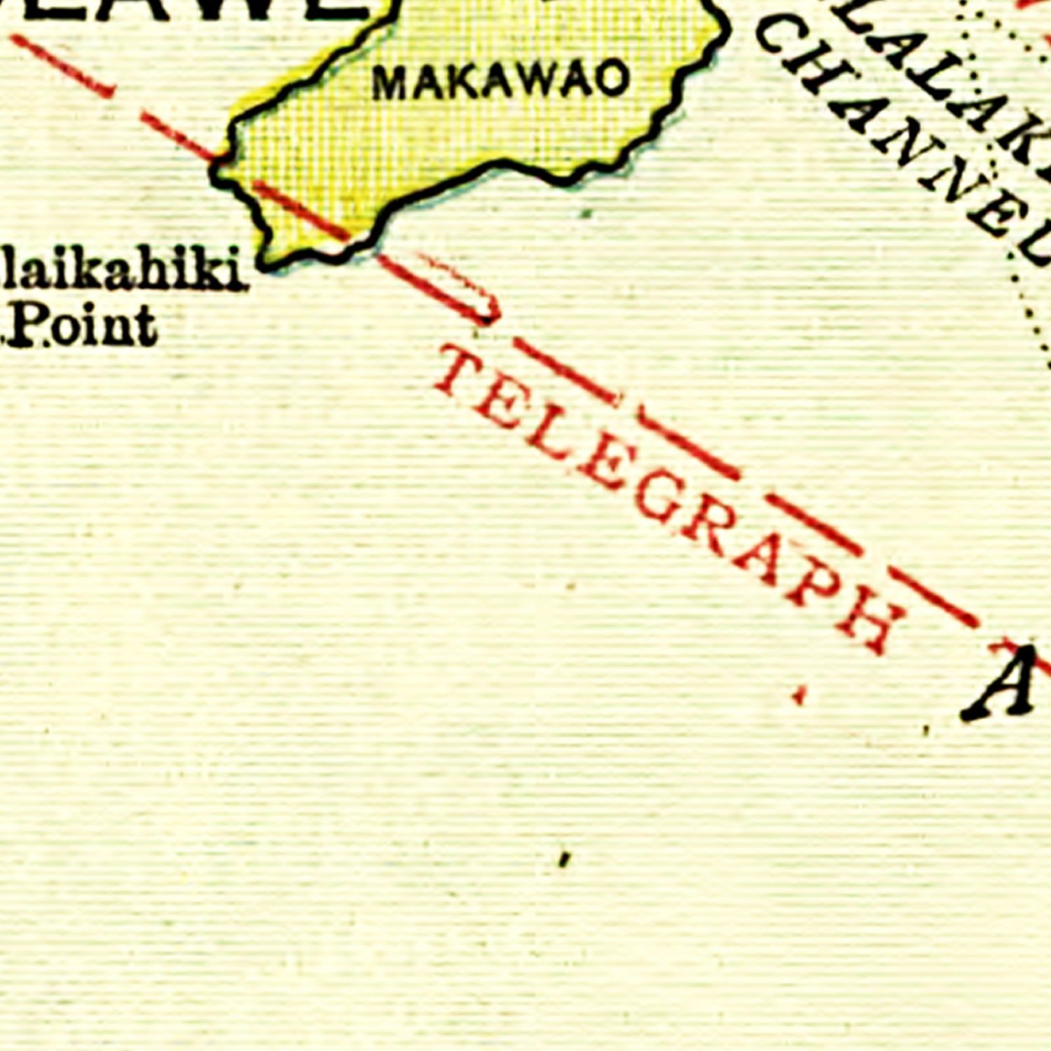 Vintage Map of Hawaii 1912