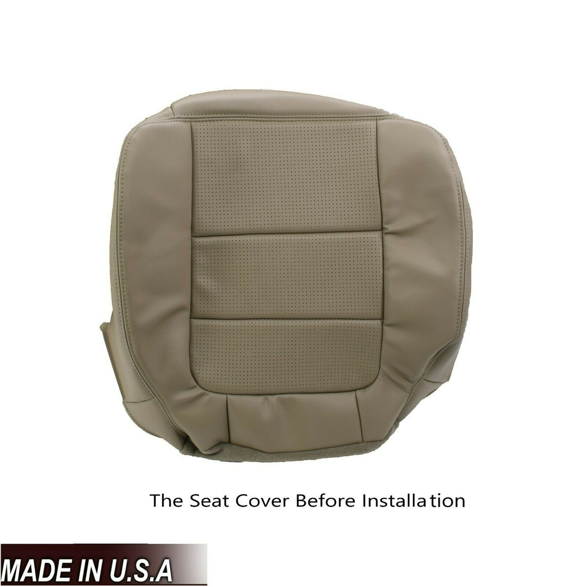 2001 2002 2003 Ford F350/F250 Lariat Extended Cab Perforated Leather Seat Cover in Tan