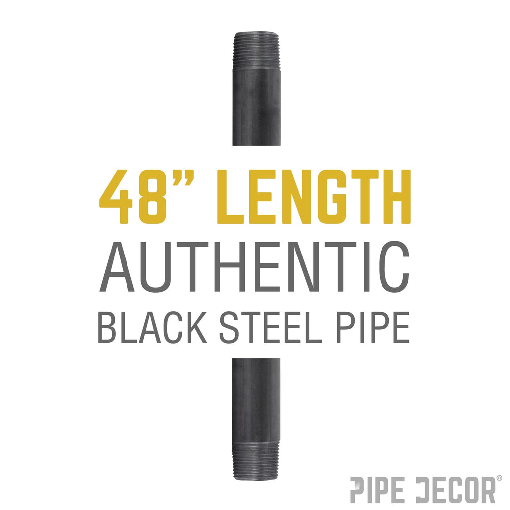 1 in. x 48 in. Black Pipe