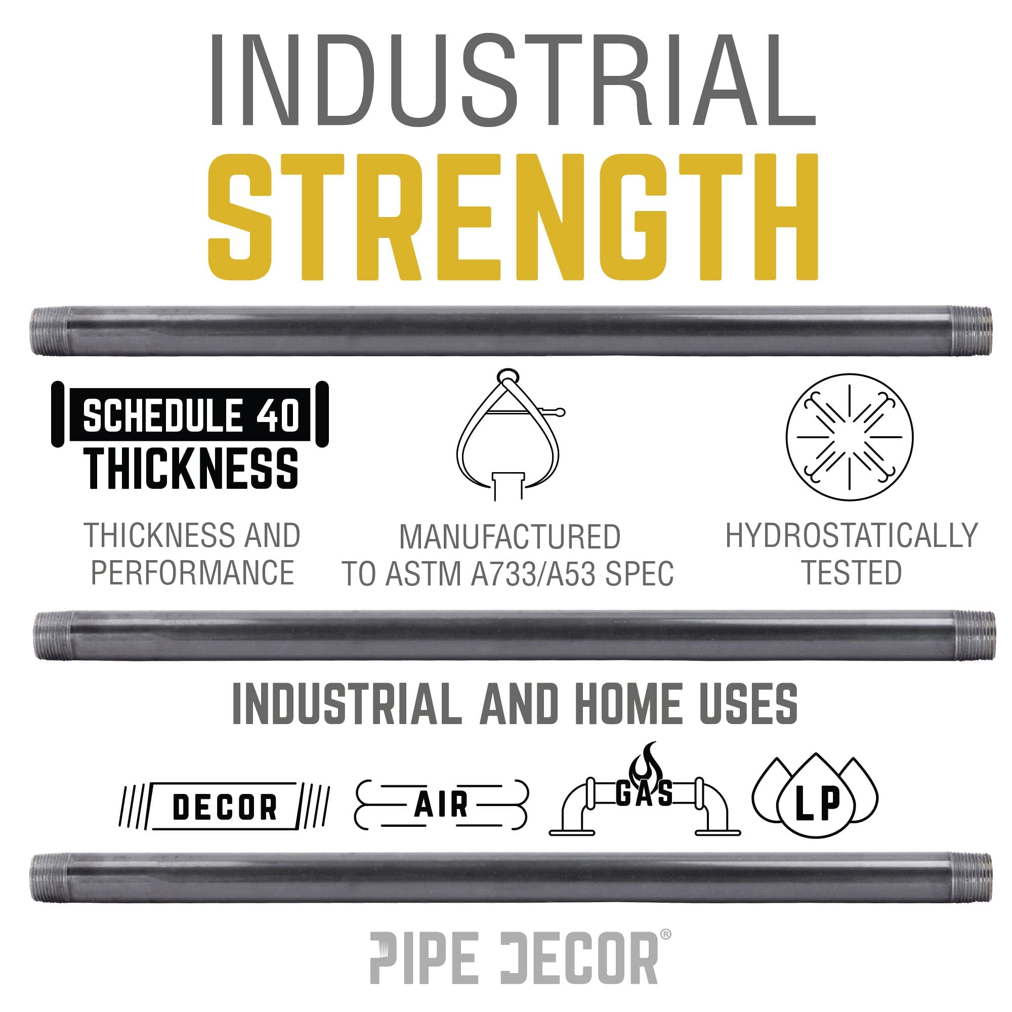 1 1/2 in. x 4 1/2 in. Black Pipe