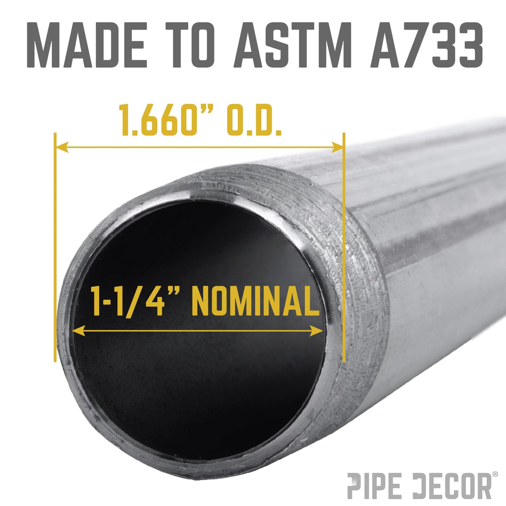 1 1/4 in. x 3 in. Black Pipe