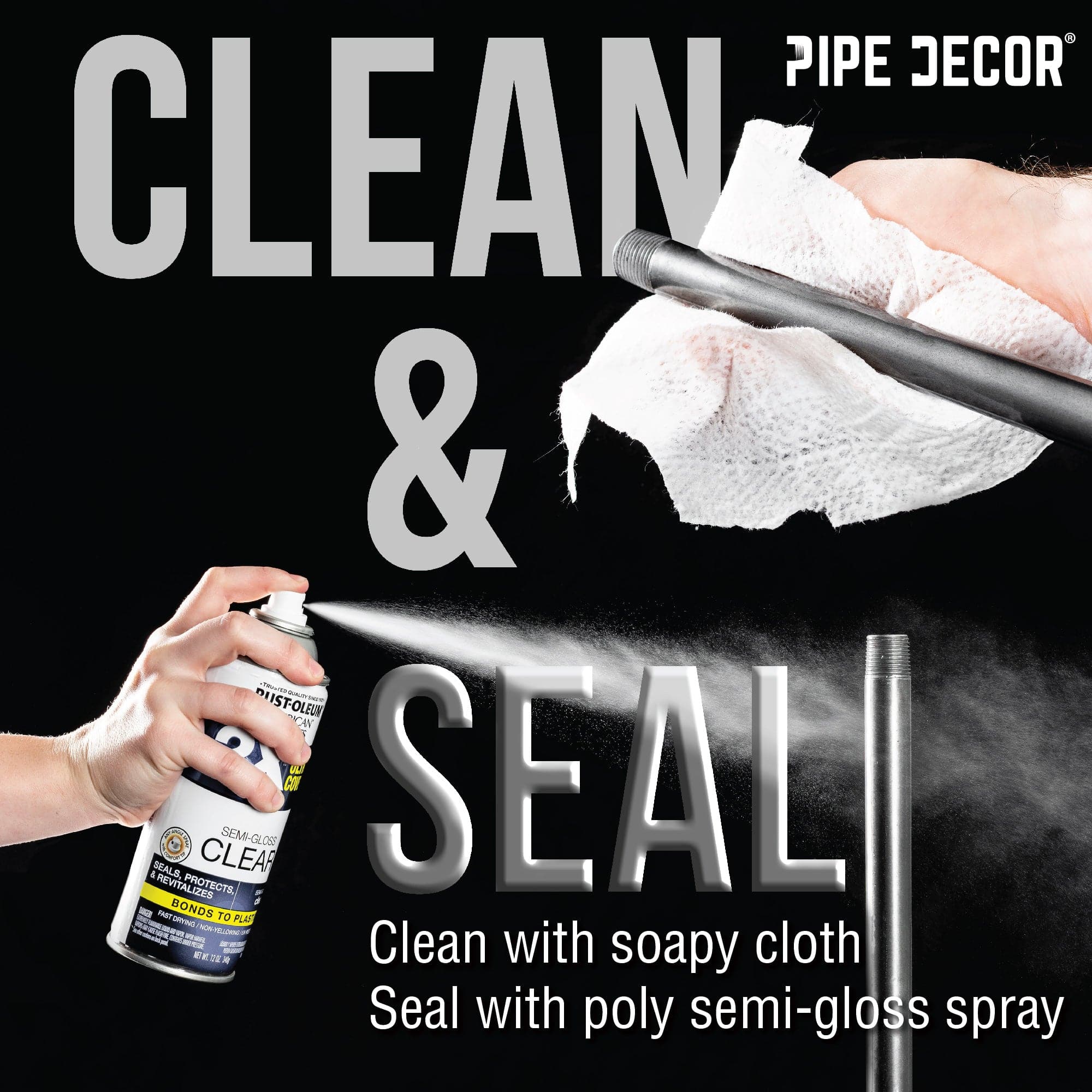 1 1/4 in. x 48 in. Black Pipe