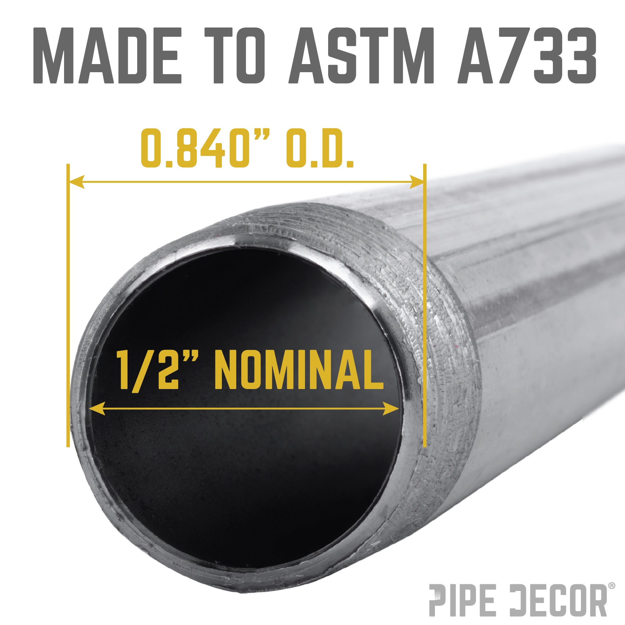 1/2 in. x 4 in. Black Pipe