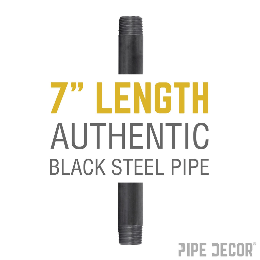 2 in. x 7 in. Black Pipe