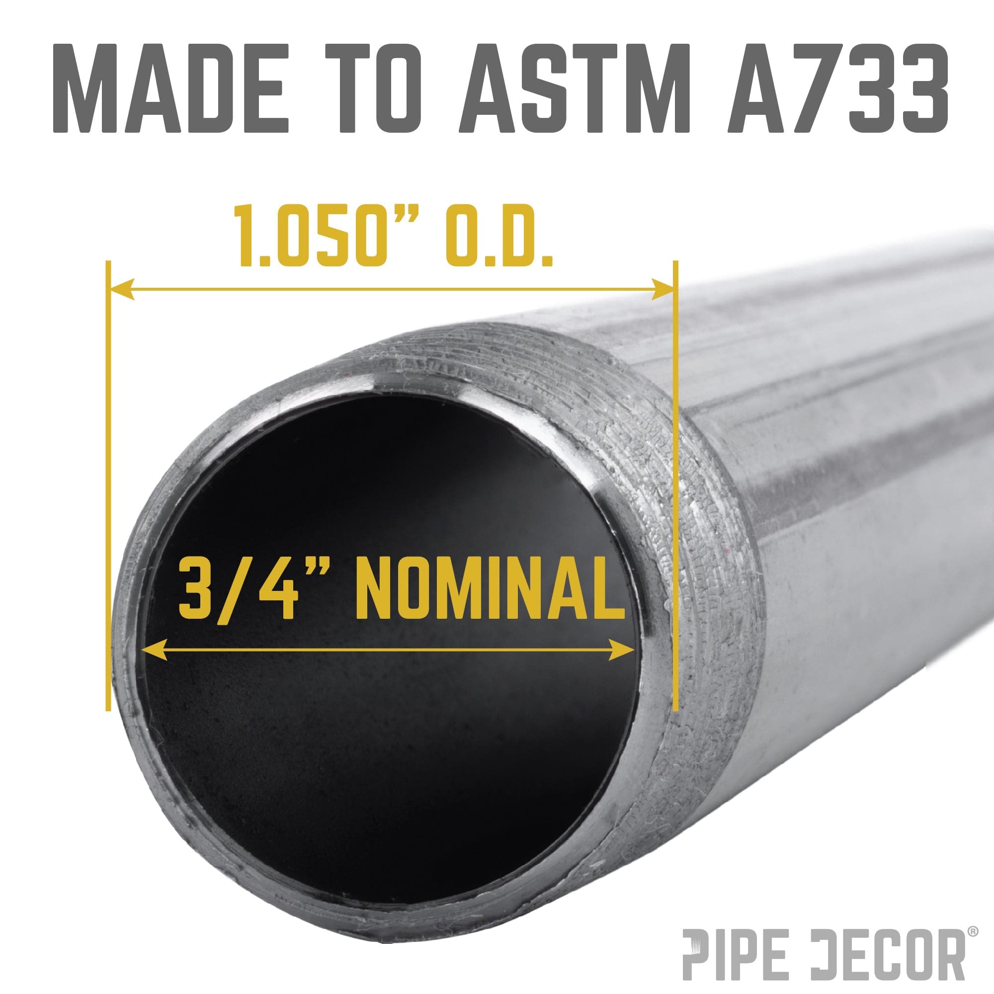 3/4 in. x 4 in. Black Pipe