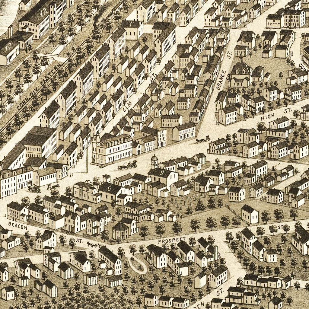 Vintage Map of Great Falls, New Hampshire 1877