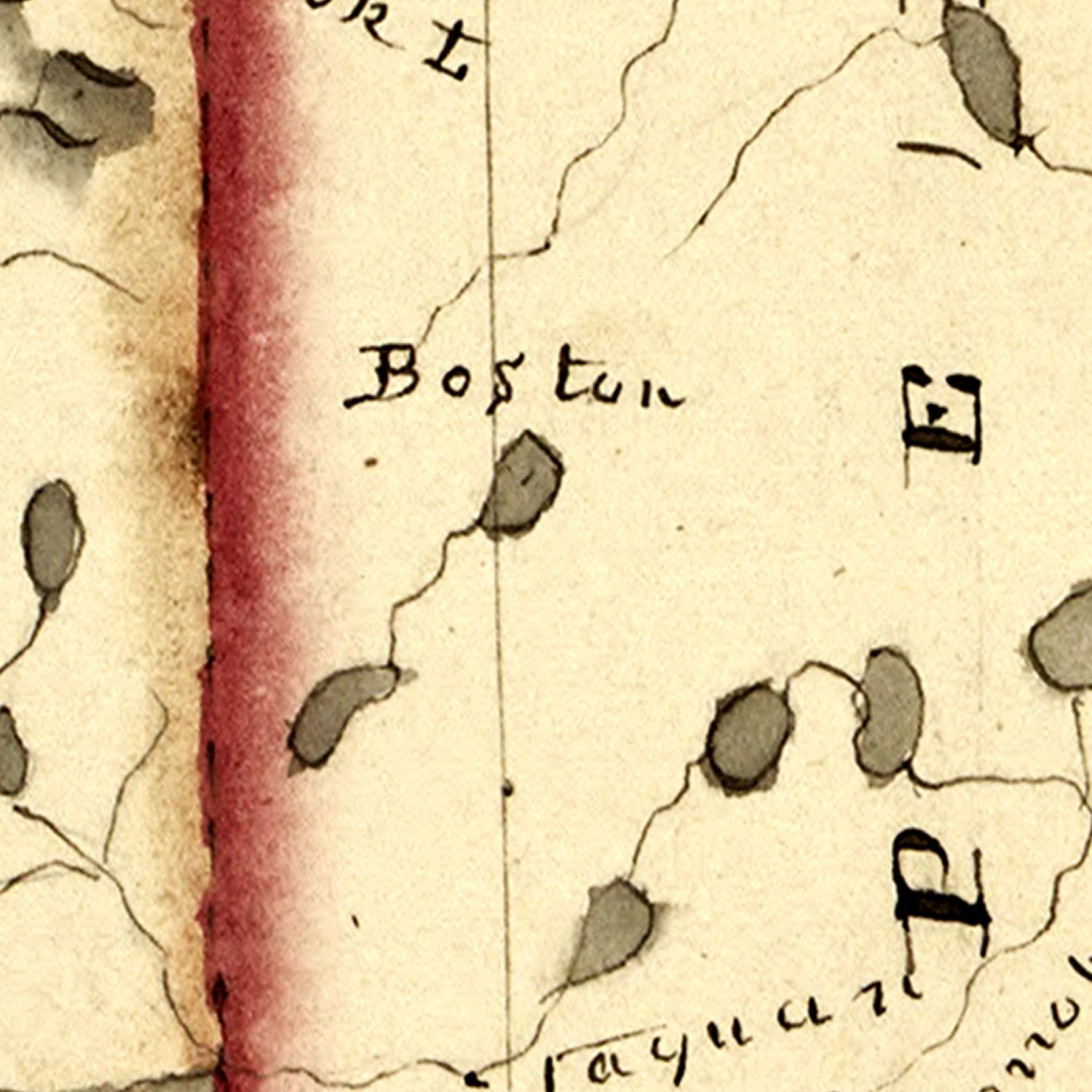 Vintage Map of Maine 1820