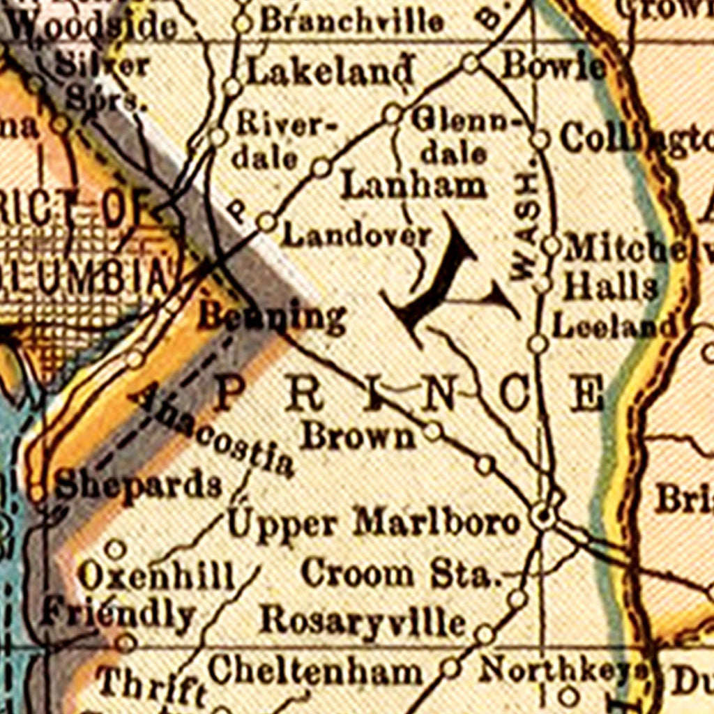 Vintage Map of Delaware 1904