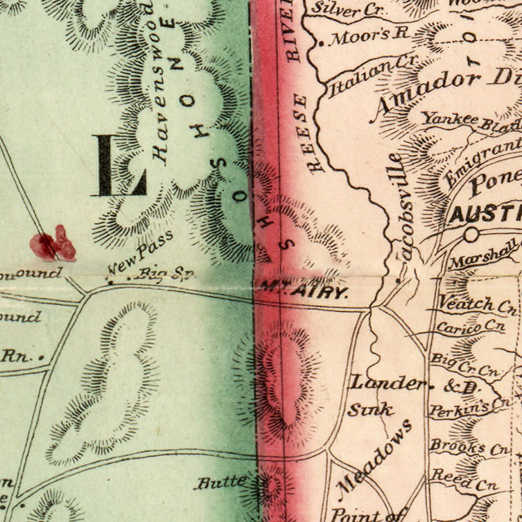 Vintage Map of Nevada 1866