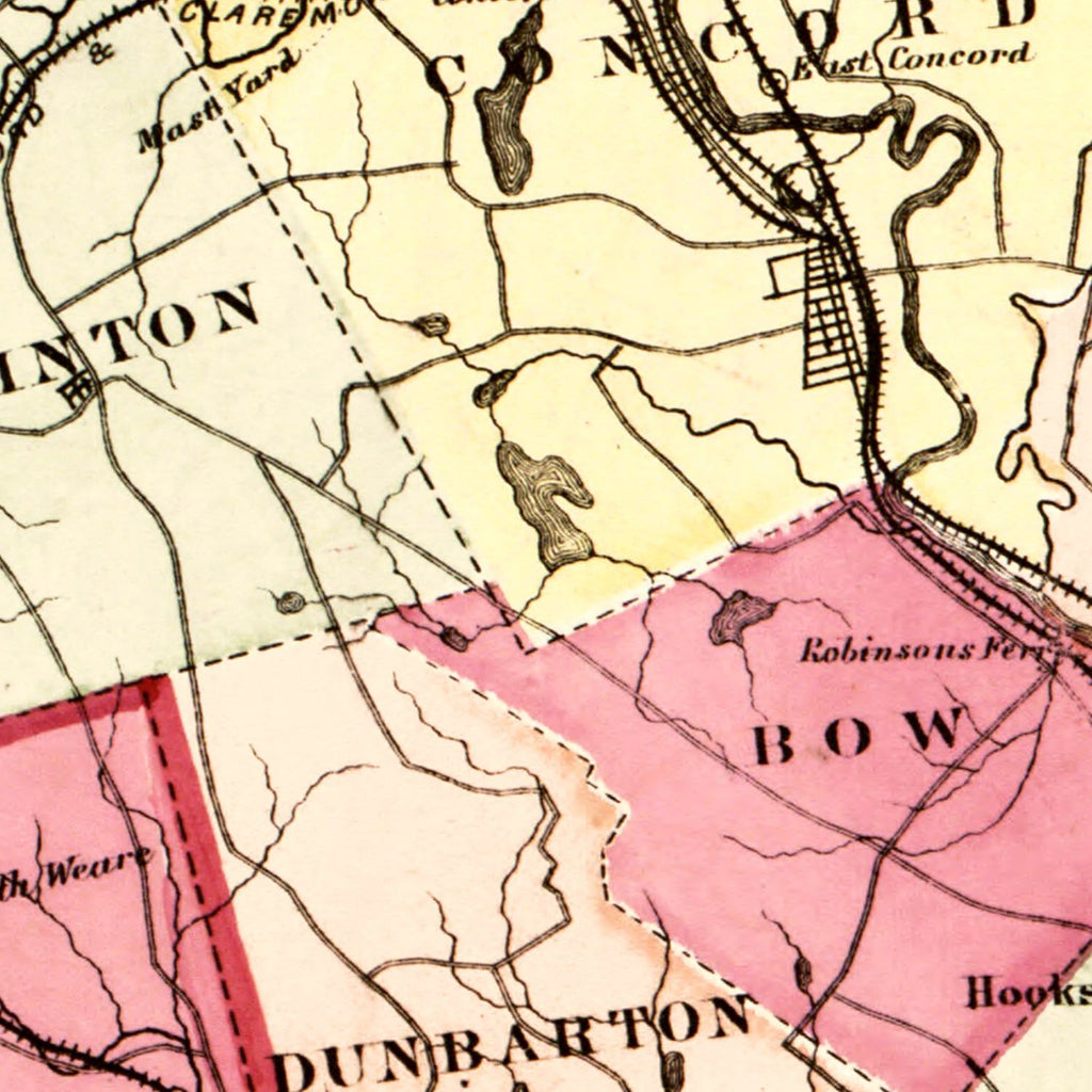 Vintage Map of New Hampshire 1871