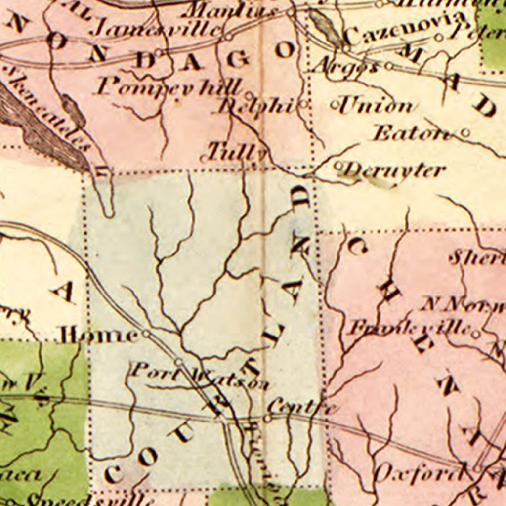 Vintage Map of New York 1833