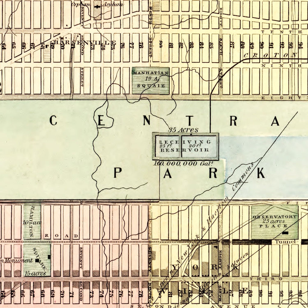 Vintage Map of New York 1857