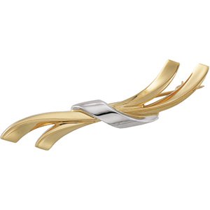 10K Yellow/White Gold Brooch
