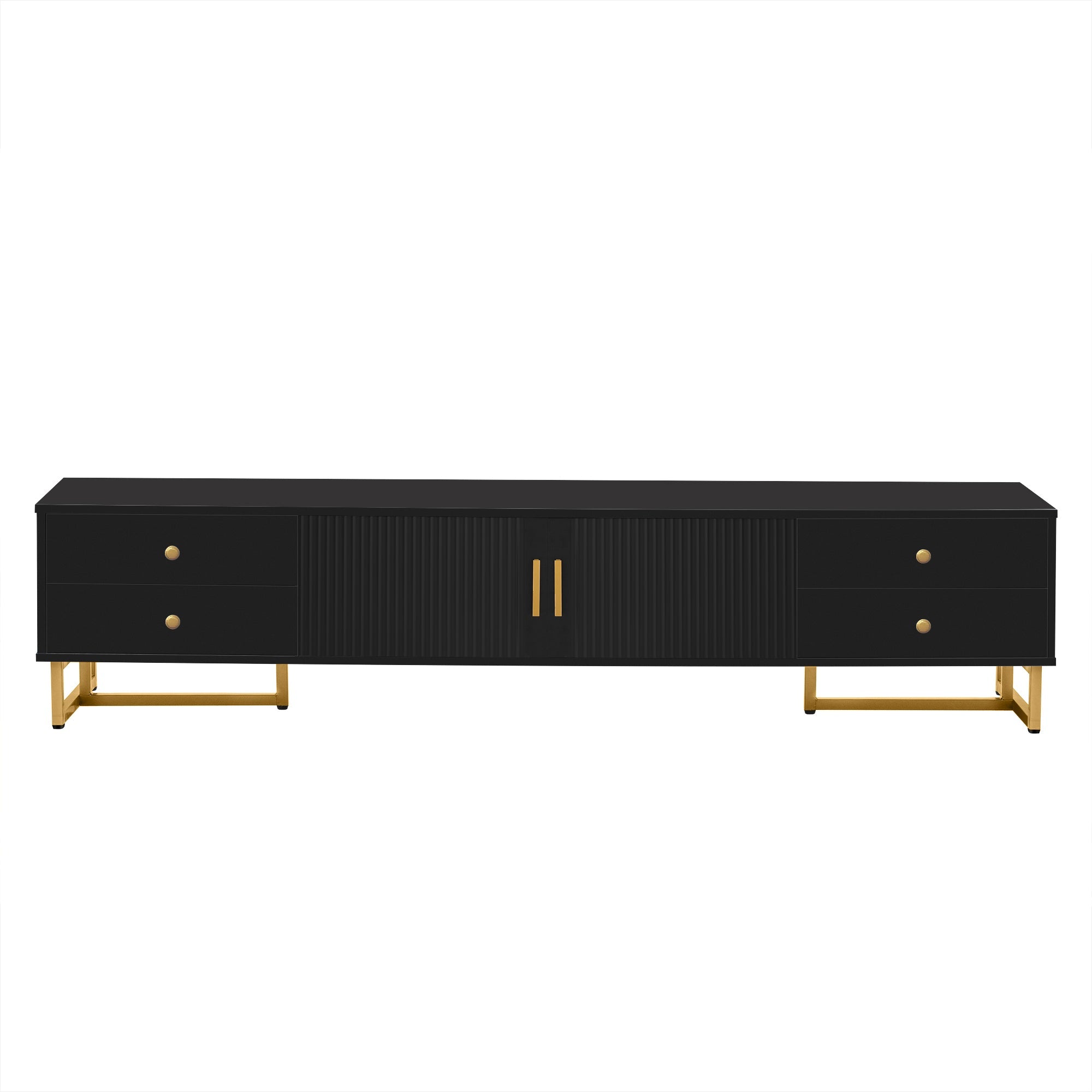 U-Can TV Stand for 65+ Inch TV, Entertainment Center TV Media Console Table, Modern TV Stand with Storage, TV Console Cabinet Furniture for Living Room