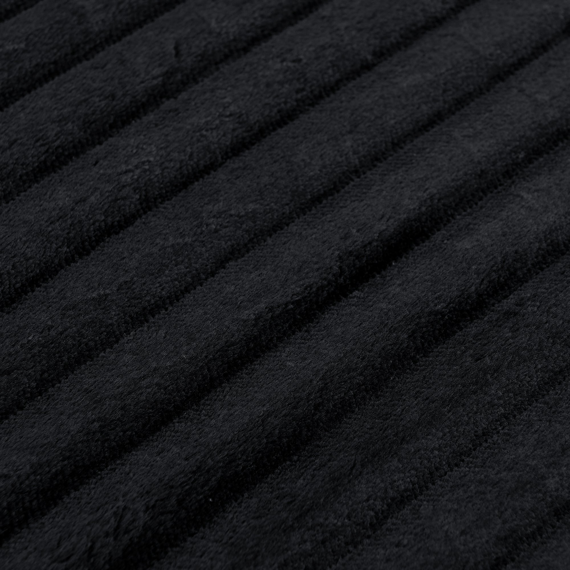 Modern Minimalist L-Shape Modular Sectional Sofa Bed with Corduroy Fabric in Black