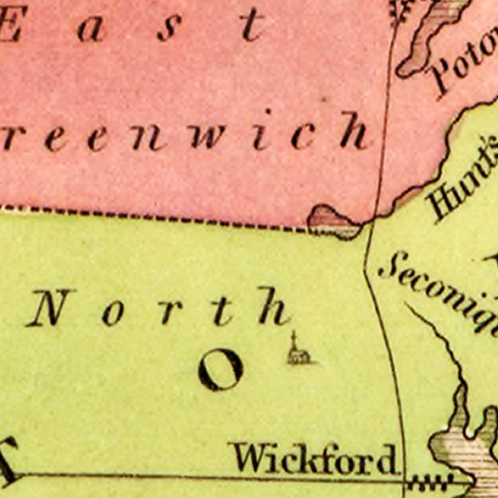 Vintage Map of Rhode Island 1829