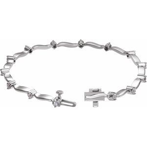 14K Yellow Gold 2.7 mm Round Line 7" Bracelet Mounting – image 4