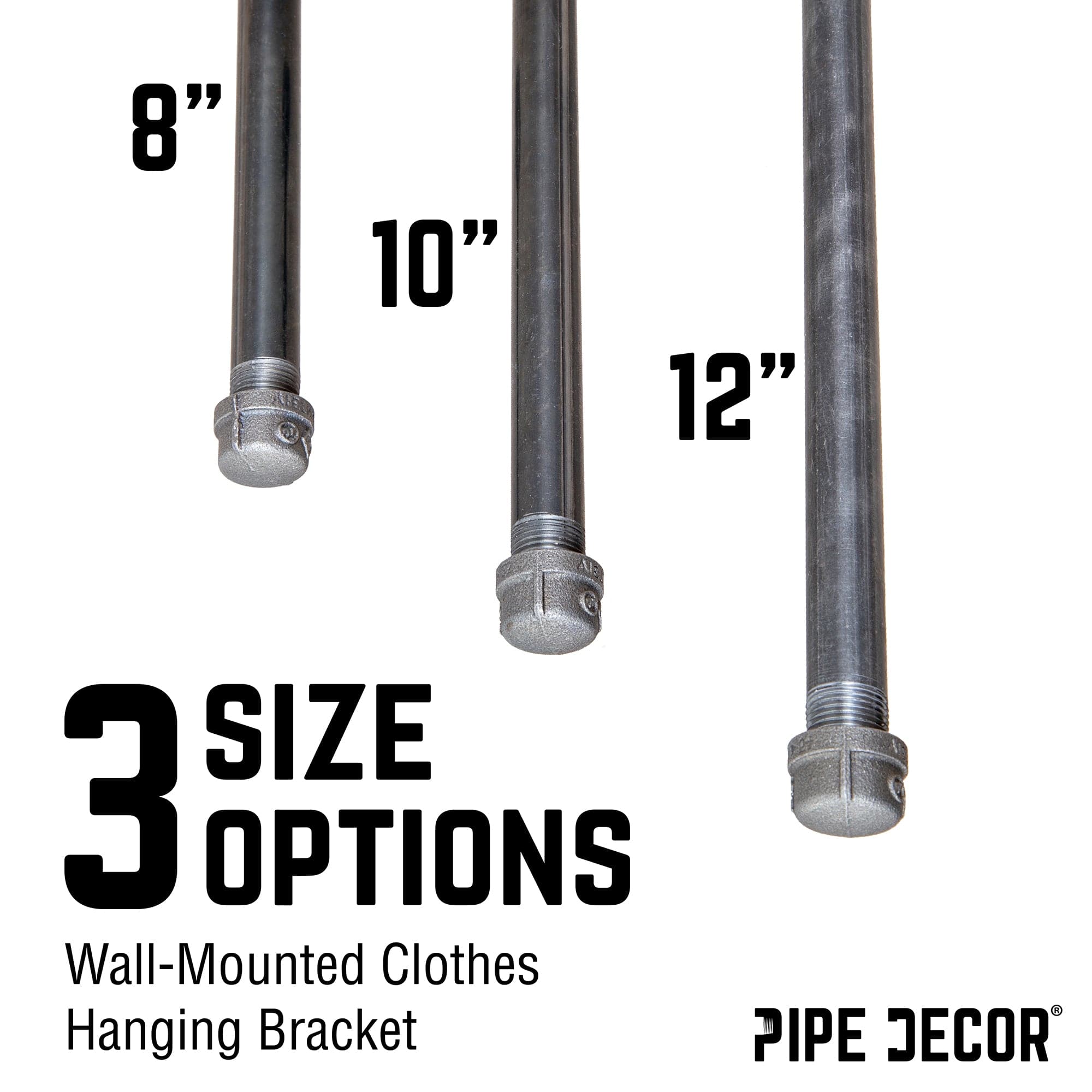 1/2 in. x 10 in. Clothing Hanging Bracket Kit, 4-Pack