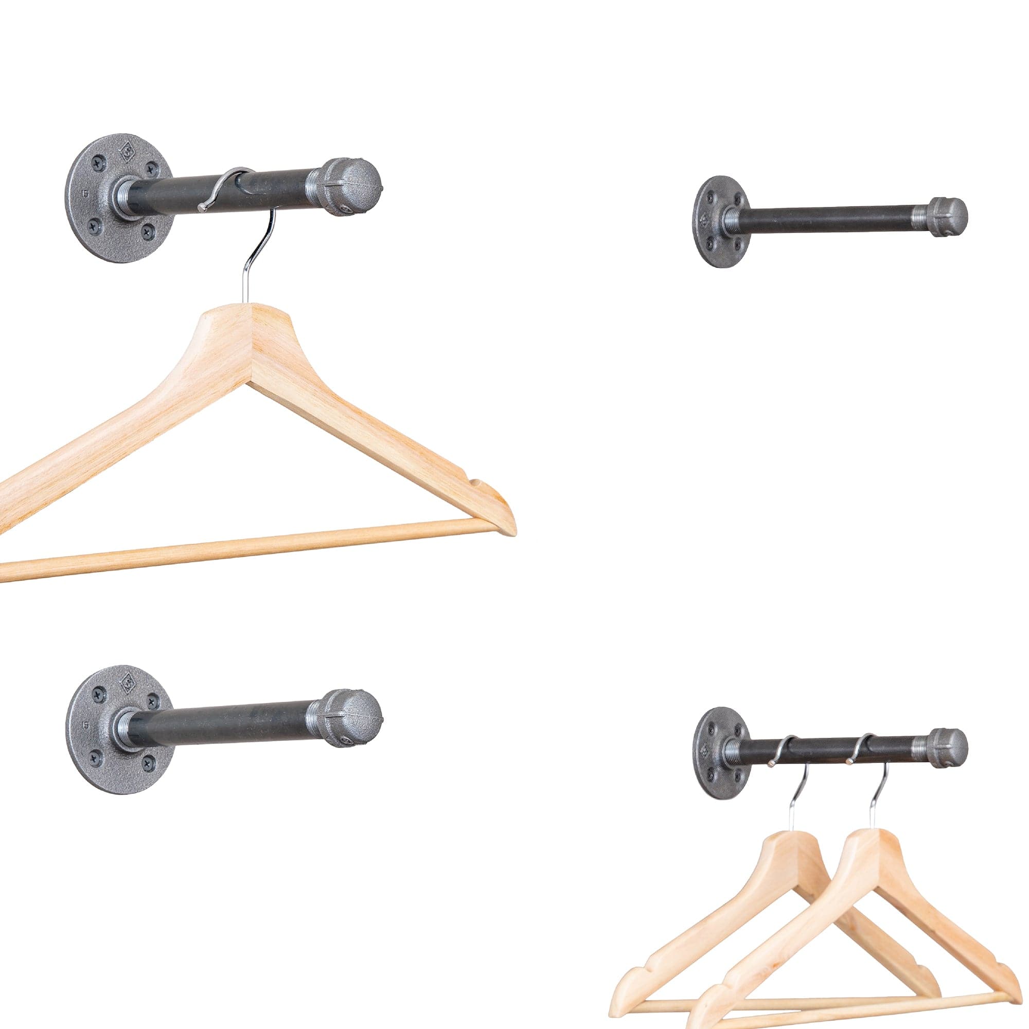 1/2 in. x 8 in. Clothing Hanging Bracket Kit, 4-Pack