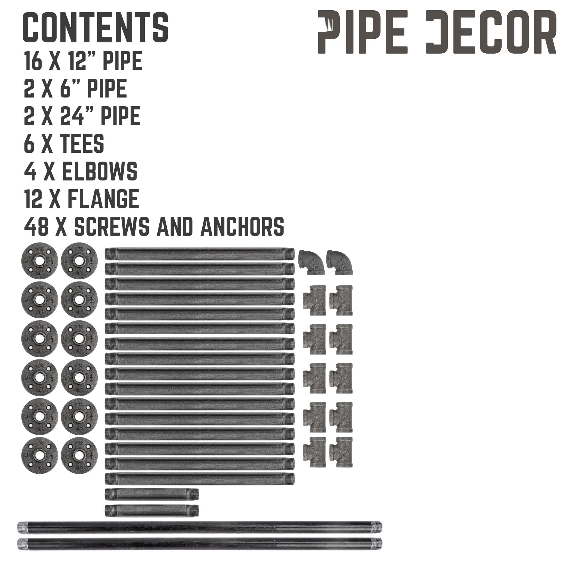 4 -Tier Floor Mounted Shelf By PIPE DECOR