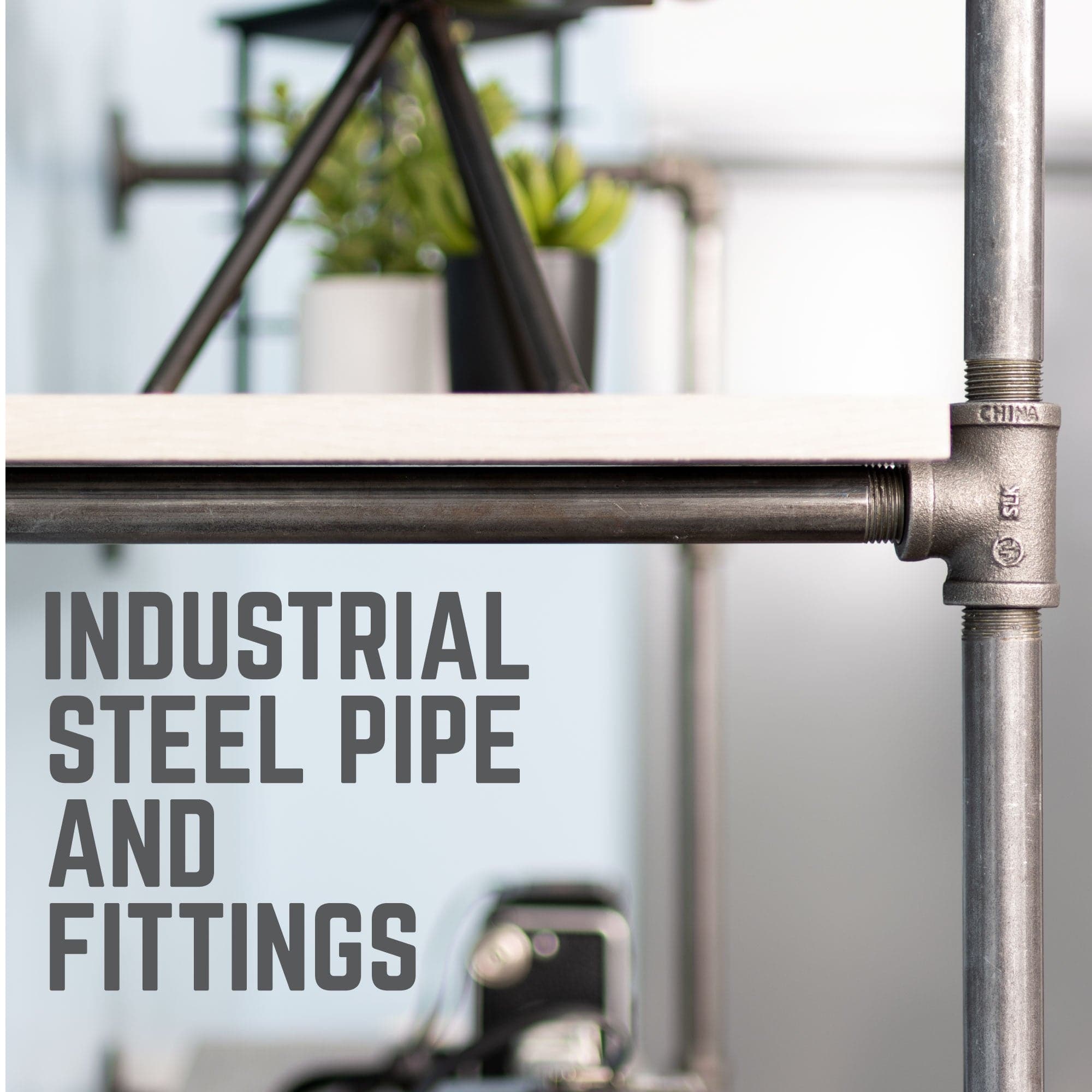 4 -Tier Floor Mounted Shelf By PIPE DECOR