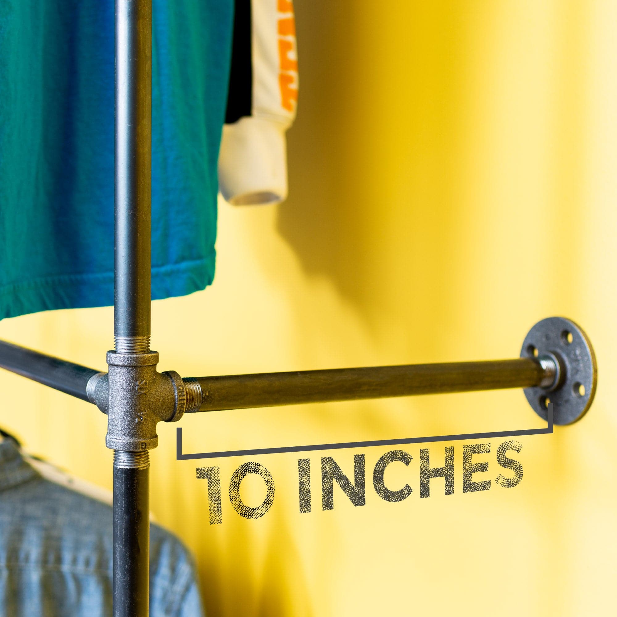 Wall Mounted Double Hung Clothing Rack