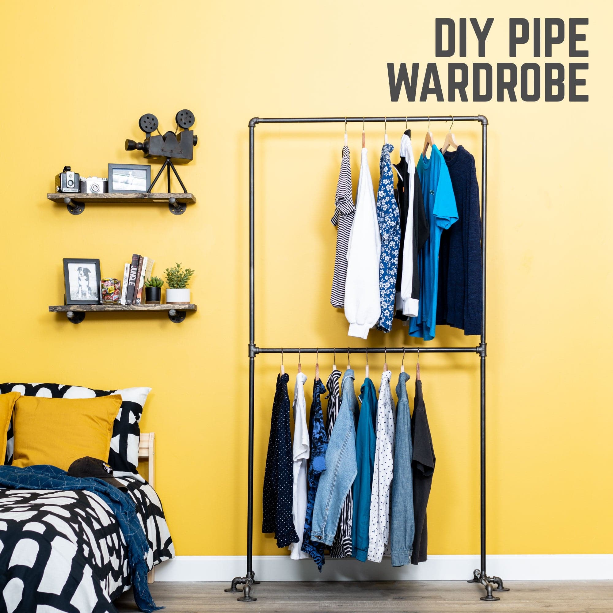 Freestanding Double Clothing Rack