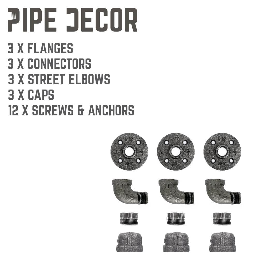 Wall Hook 3 Pack By PIPE DECOR